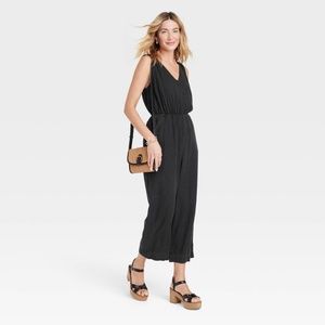 Women's Sleeveless Jumpsuit - Universal Thread Charcoal/Black